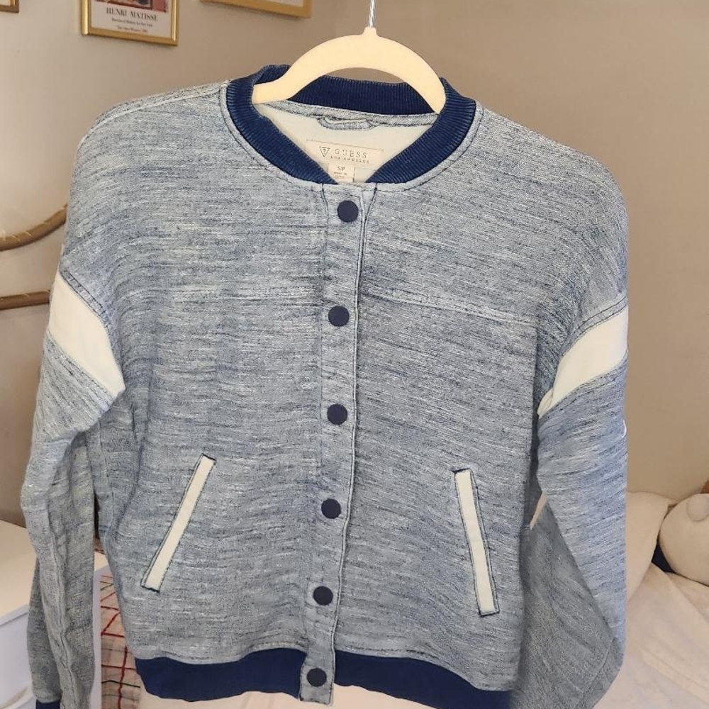 Guess Denim Blue and Cream Jacket